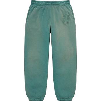 Pantalones Supreme Overdyed S Logo Sweatpant Aqua | Supreme 225TV